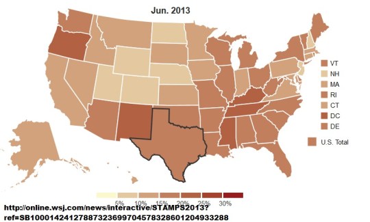 Food Stamps Map WSJ