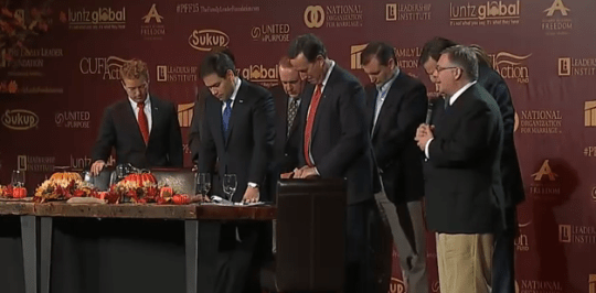 It was an honor to pray for America and for the presidential candidates who participated in the forum in Des Moines on Friday.